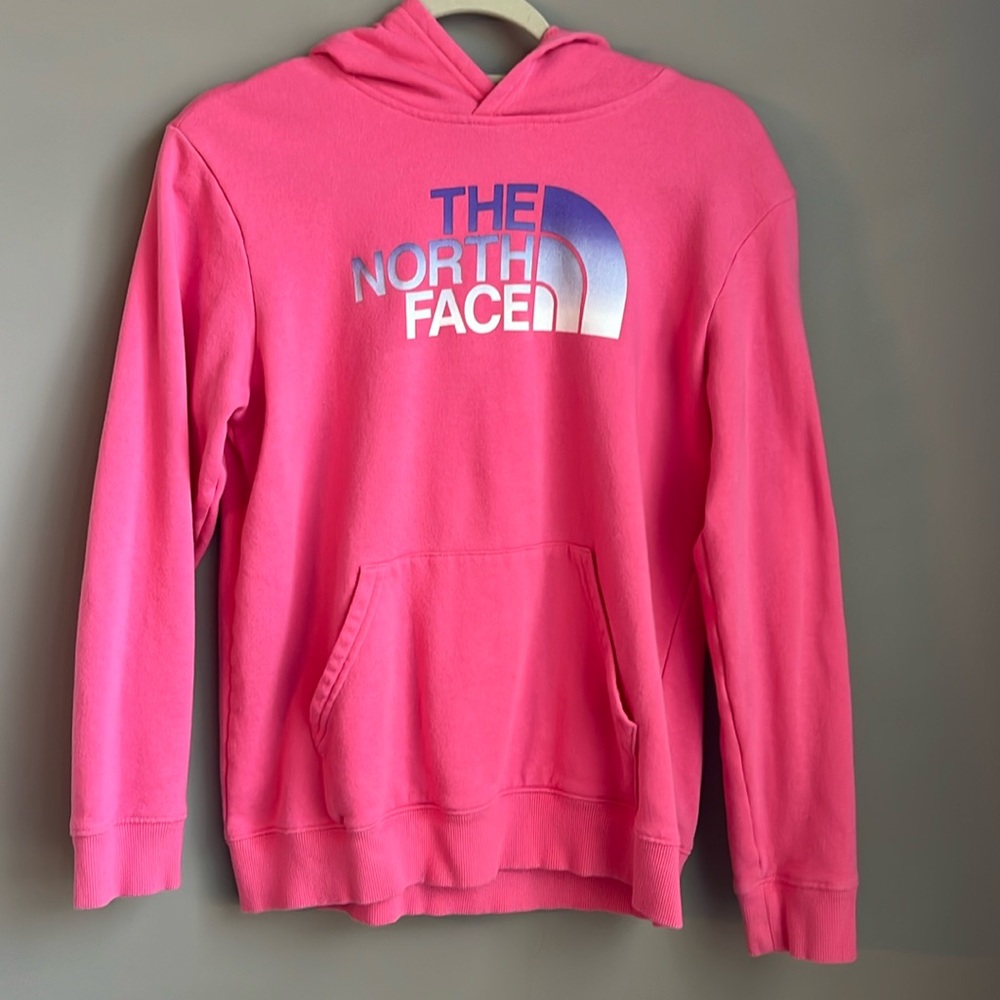 Girls The North Face Hoodie size XL /16 Pink